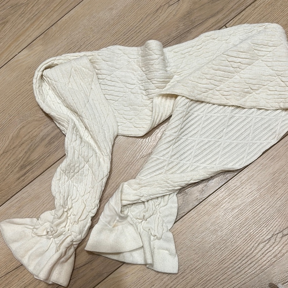 Textured Cream Scarf